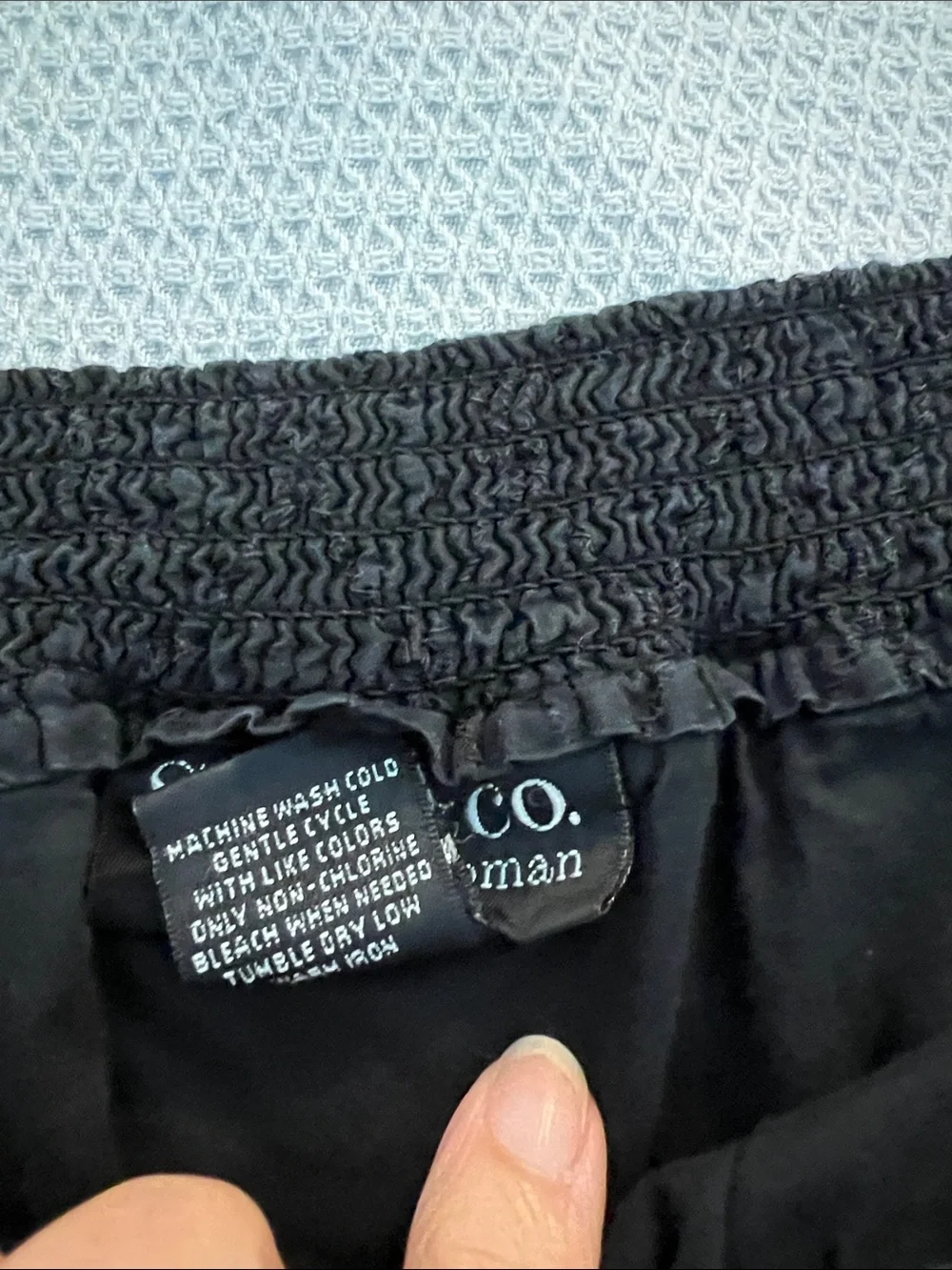 Style & Co. Black Cotton lined A-Line Skirt
